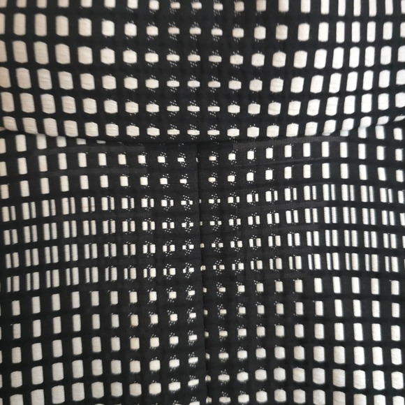 Escada‎ Silk Lapel Boxy Woven Jacket EU 44 US 12 Belt Loops No Belt Black White - Picture 14 of 16